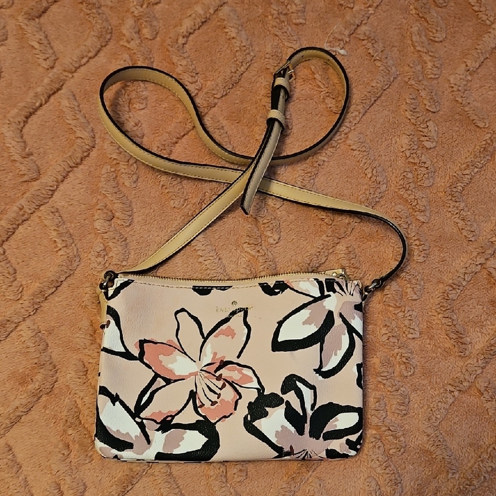 Kate Spade Floral Crossbody Bag - Pink and Black